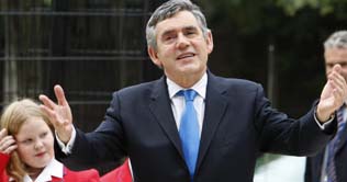 Gordon Brown heckled at election rally